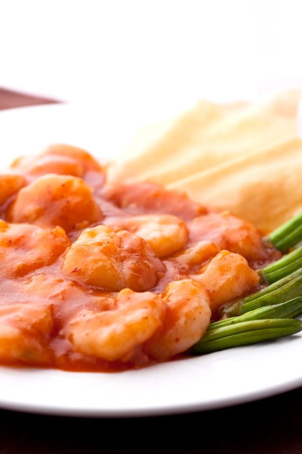 エビチリはランチセット以外にアラカルトでも味わえます1050円