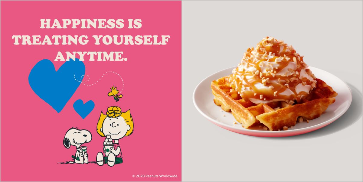 「サリー・ブラウン アメリカンワッフル with キャラメル プレッツェル」400円（店内利用のみ）