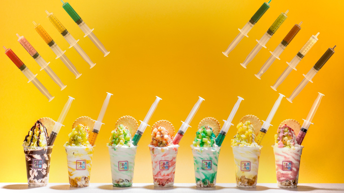 10色の注射器推し色アイス