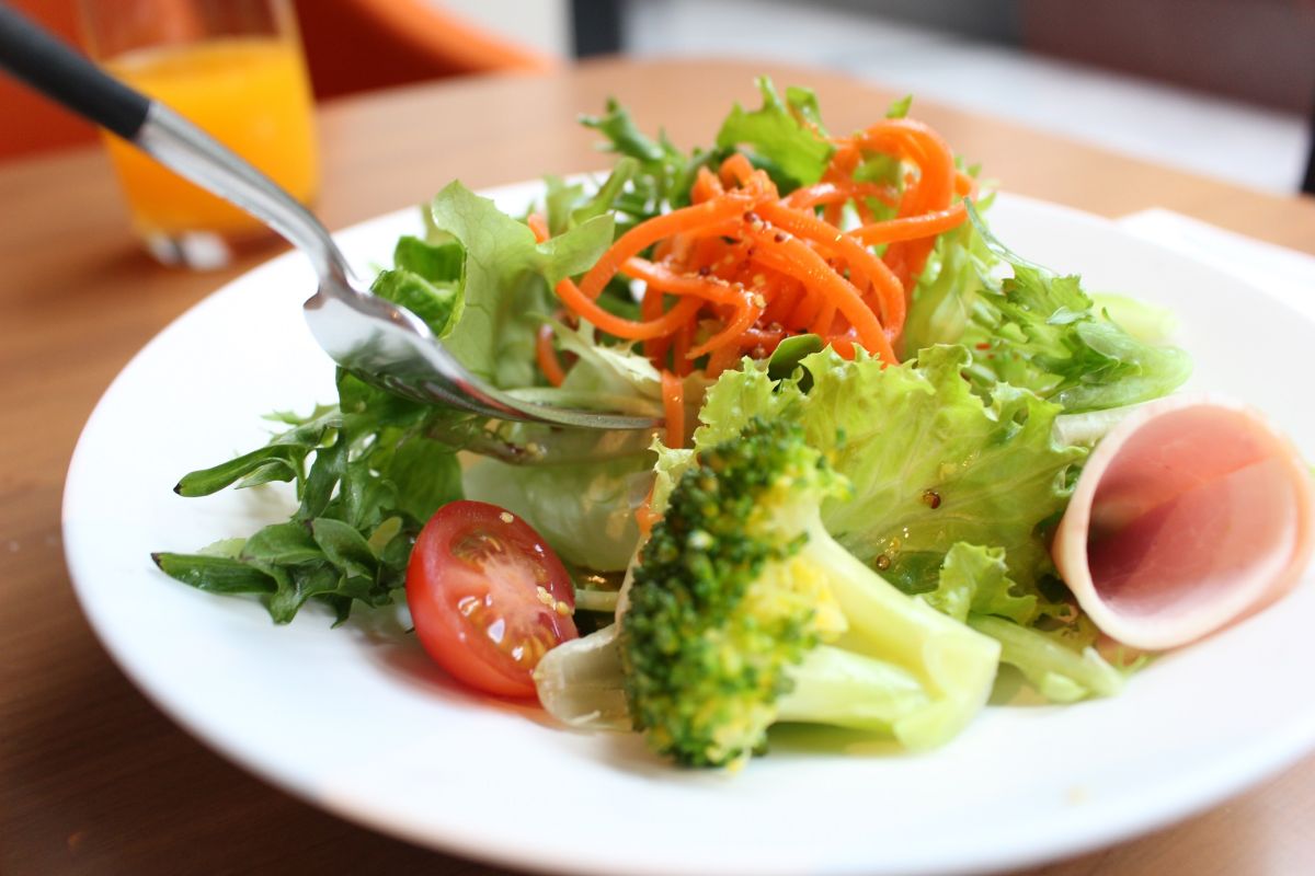 サラダは野菜がシャキシャキで新鮮