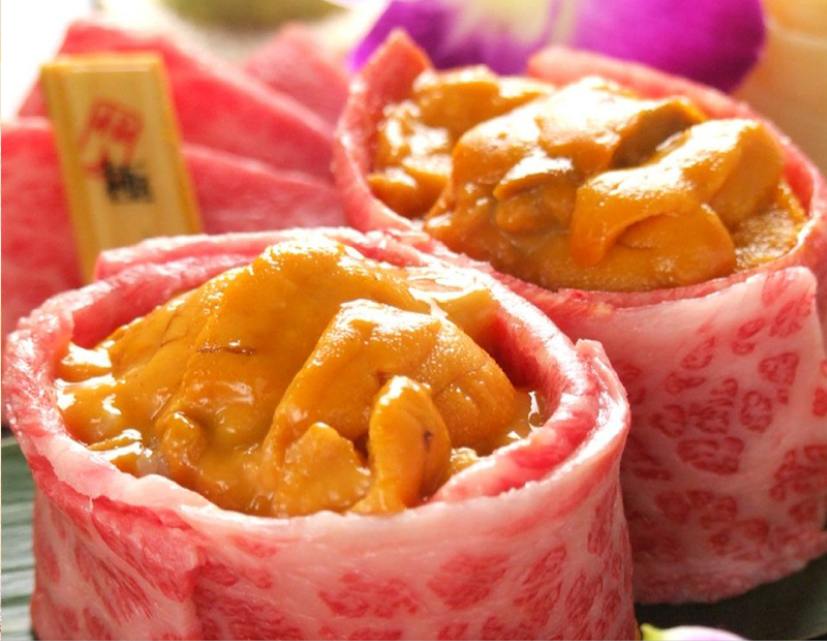 「生うにの極み 炙り軍艦 特上霜降り」1貫3080円