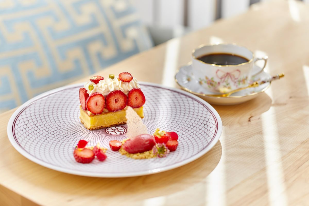 季節のタルト1050円　ドリンクsetはどのドリンクを選んでも一律＋500円