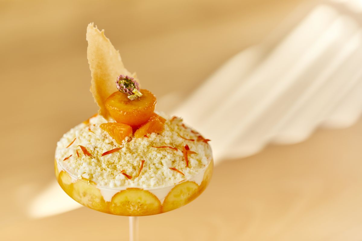 せとかと金柑のパフェ1500円　ドリンクsetはどのドリンクを選んでも一律＋500円