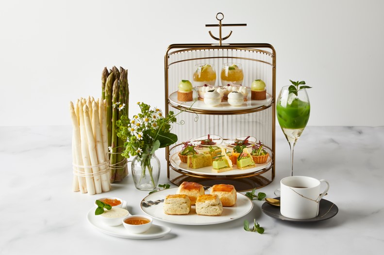 「アスパラガス＆ハーブ アフタヌーンティー　イメージ