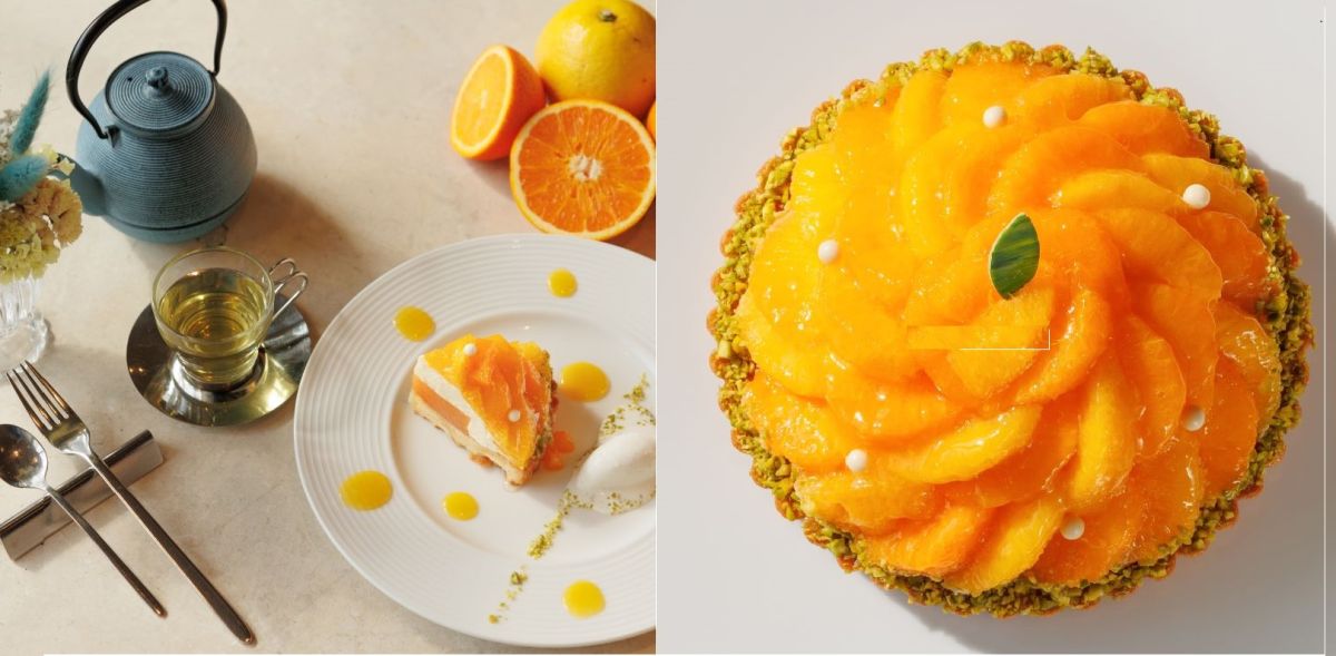 Tarte a l'orange ～３種のオレンジタルト～　タルト：1100円（ドリンクセット：1650円）