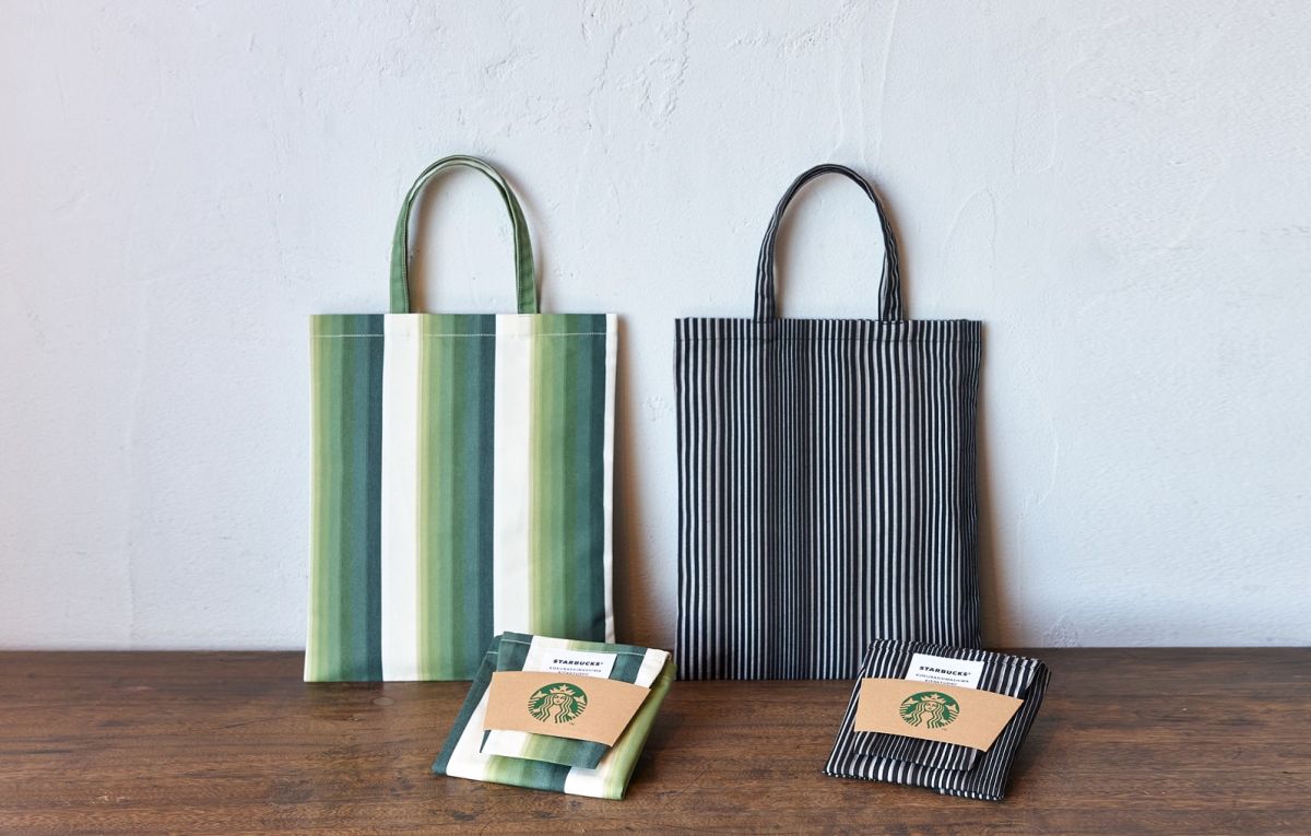 左から「JIMOTO Made小倉織ミニバッグKITAKYUSHU」と「JIMOTO Made小倉織ミニバッグMOJIKO」ともに6550円