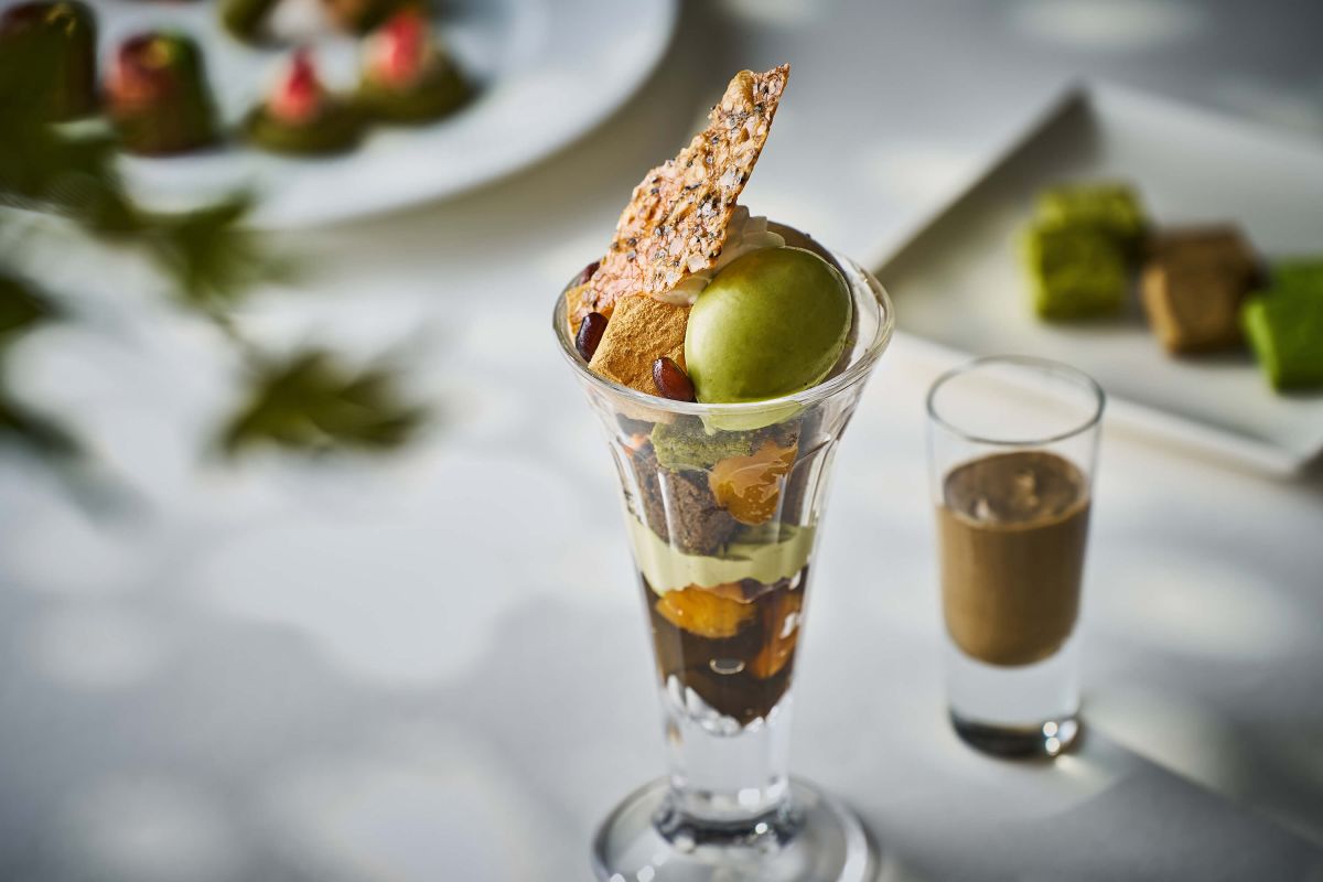 「ほうじ茶と玄米茶のパフェ」　イメージ