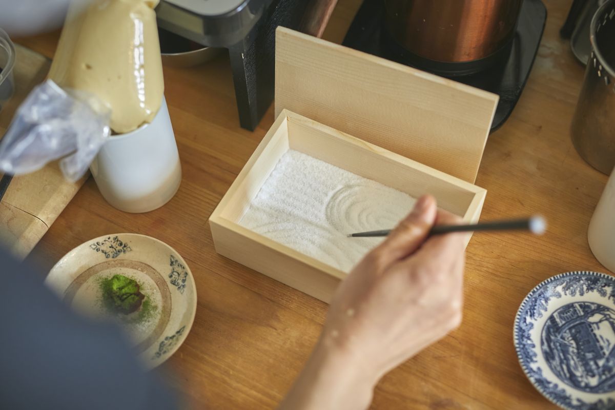 波紋を描く様子