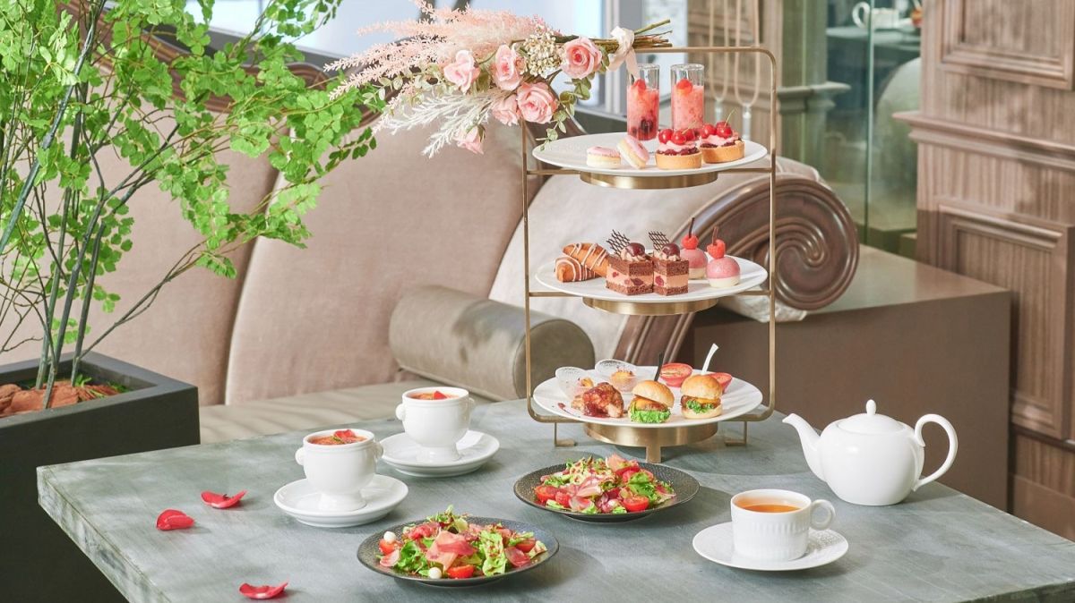 【ザ ストリングス 表参道】旬の甘美なチェリーと優雅に香るローズで織りなす「チェリー＆ローズ アフタヌーンティー」が新登場