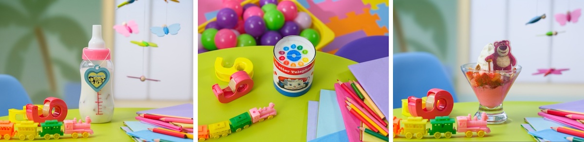 （左から）「【ビックベイビー】思い出のスウィートミルク、【チャターフォン】もしもしミルクフルーツポンチ、【ロッツォ】いちごのフローズンヨーグルト