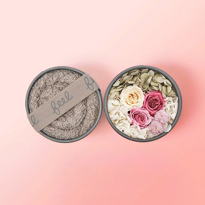 ＜育てるタオル＞ フィール デコール 5,830円 (プチフェイスタオル：綿100％/20×40cm)