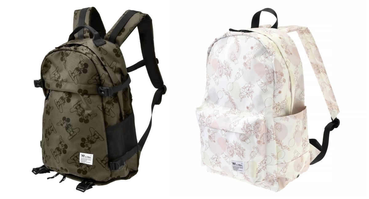 【Wpc.】バッグパック〈ミッキーマウス〉9900円、〈プーさん〉9680円