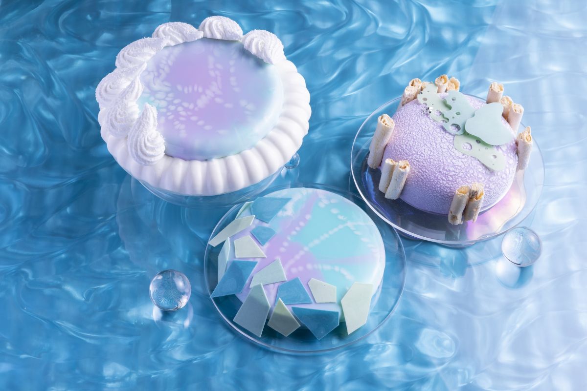 左上から反時計回りに「ブルーウォーター＆サンズ」「タートルネスティング・ピーチムース」「アンダー・ザ・コーラルムース」イメージ