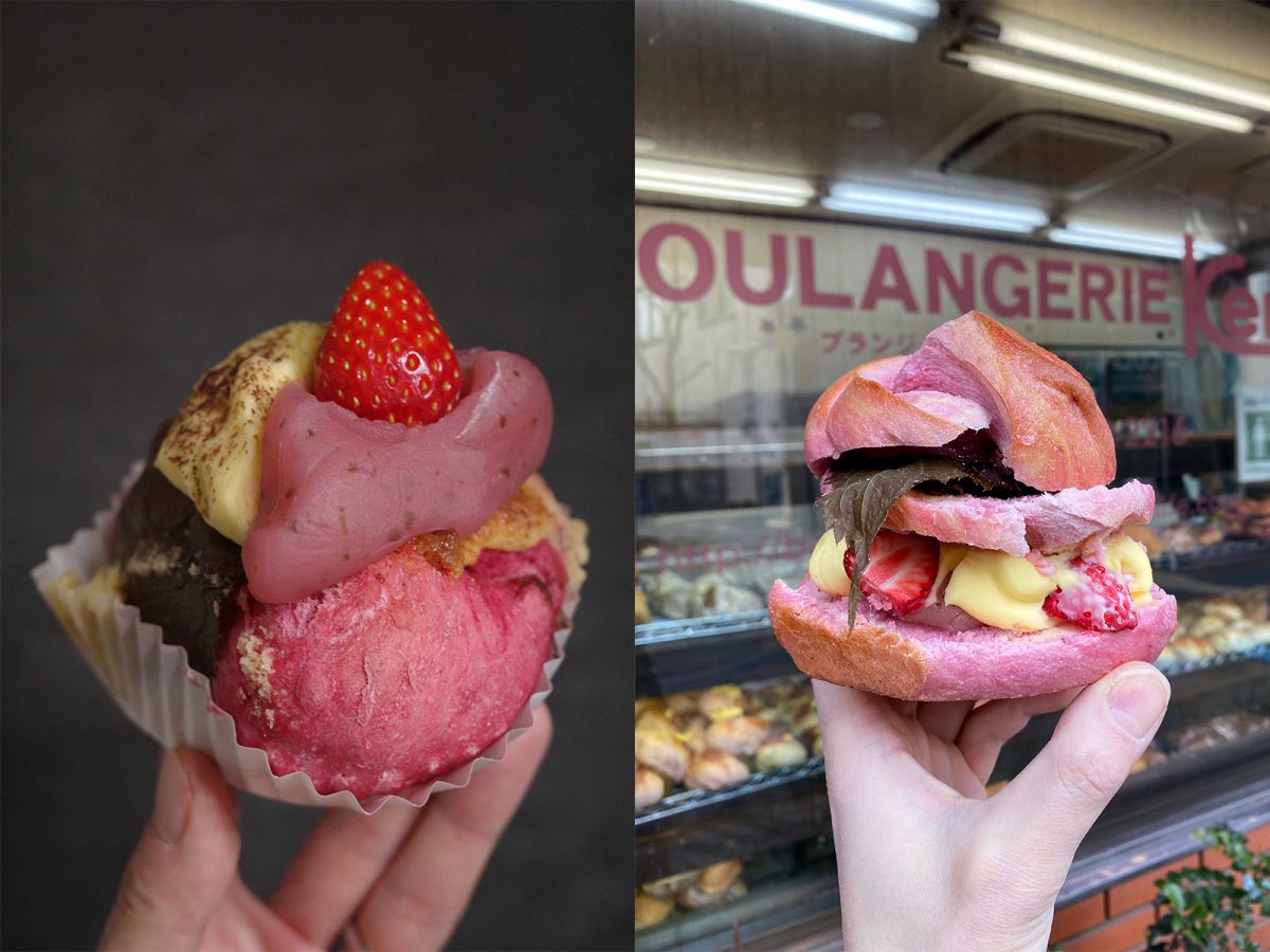 （写真左）「サクラあん イチゴ ティラミス ザマンド」520円（写真右）「サクラあん マスカルポーネ イチゴ サクラあん」580円 ※いずれも販売は終了