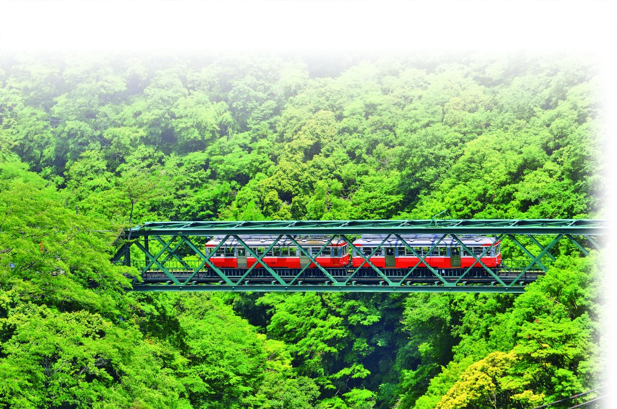 かながわの橋100選に選ばれ、登録有形文化財、近代化産業遺産でもある日本最古の鉄橋「早川橋梁」