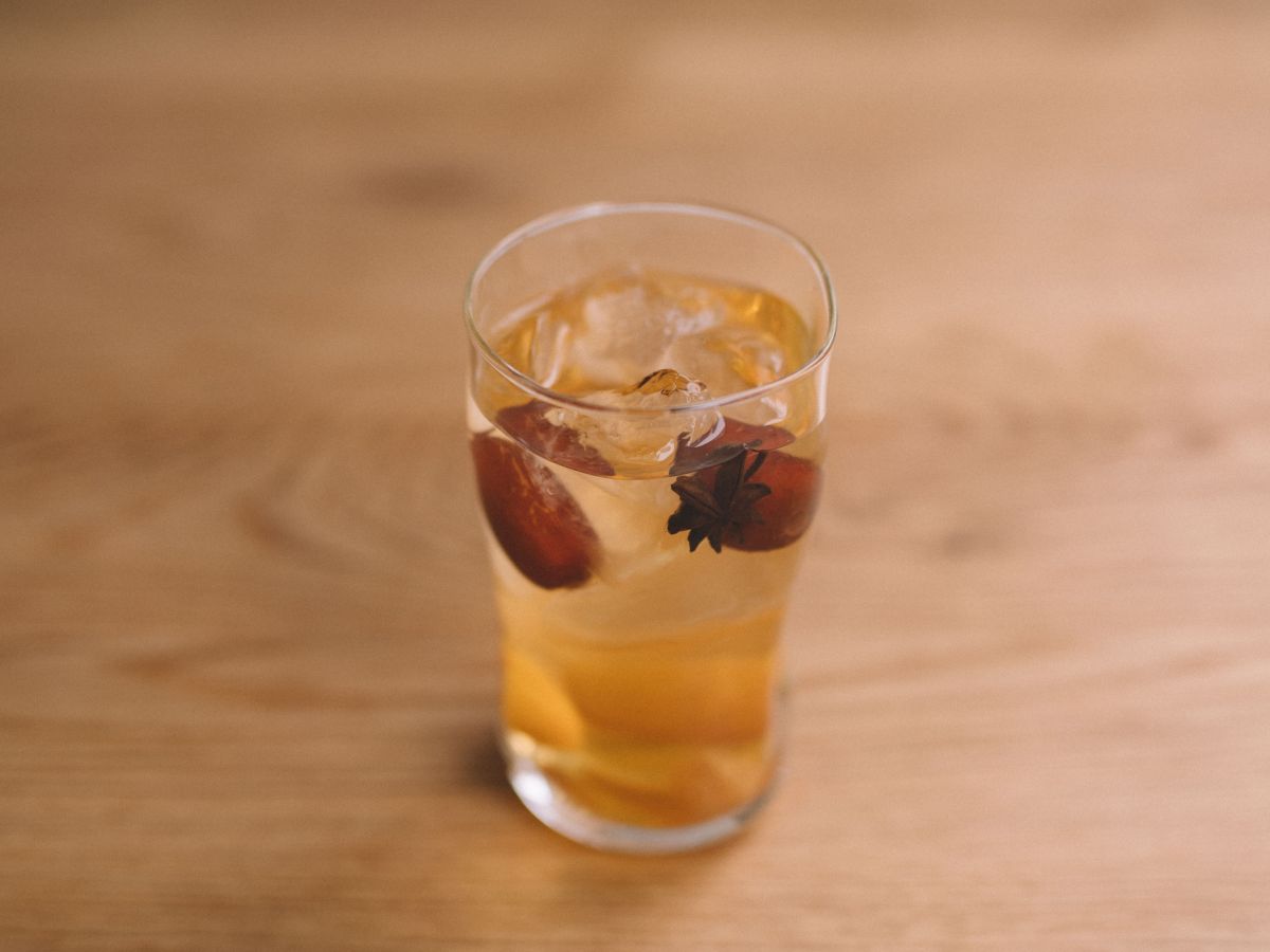 「自家製果実酒」各種950円 ※ソーダ、水、お湯、ロック割から選択