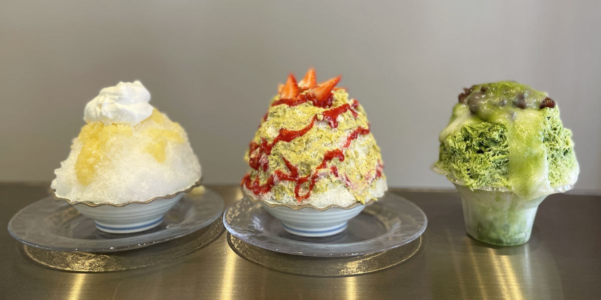 左から「「蜂蜜檸檬クリーム」、「濃厚ピスタチオ＆赤い実の誘惑」、「極上知覧抹茶あずき」