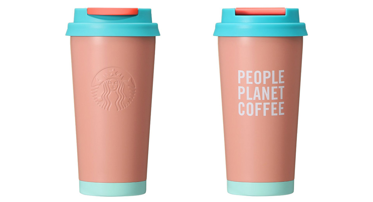 リサイクルステンレスToGoロゴタンブラー ピンク473ml」4100円