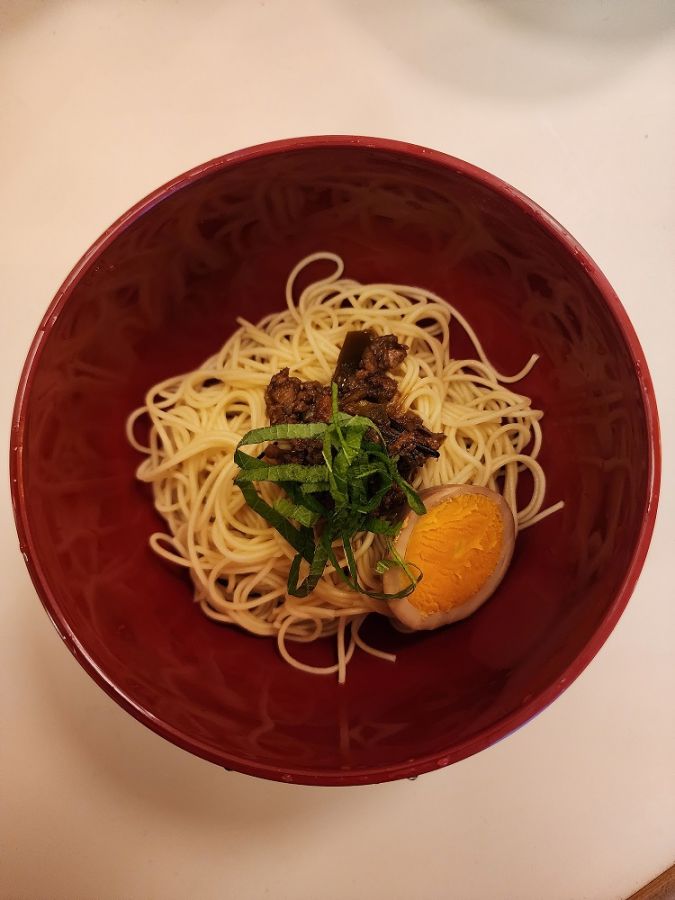 富士市ガパオライス風仕立て（中華そうめん）