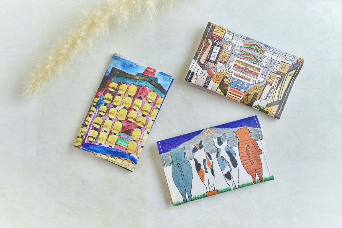 カードケース(祇園祭、五山の送り火、錦市場)各1500円