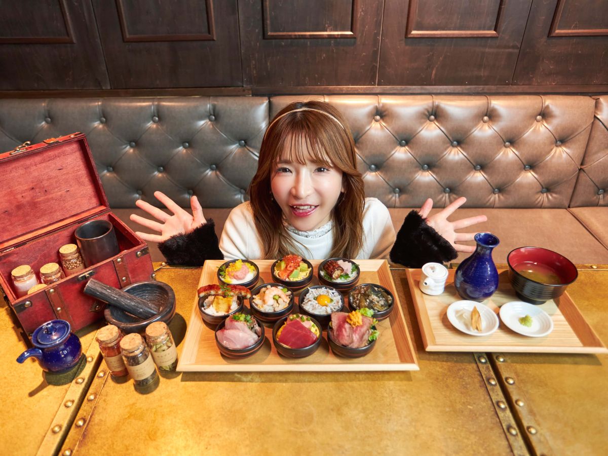 「おちょこ丼10種ランチ」 3280円 ※みそ汁、漬け物、しょうゆ、ワサビ、白だし付き