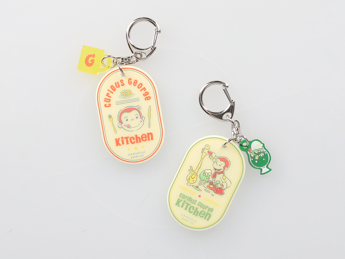 「チャーム付タグキーホルダー クリームソーダ/ドーナツ」各660円