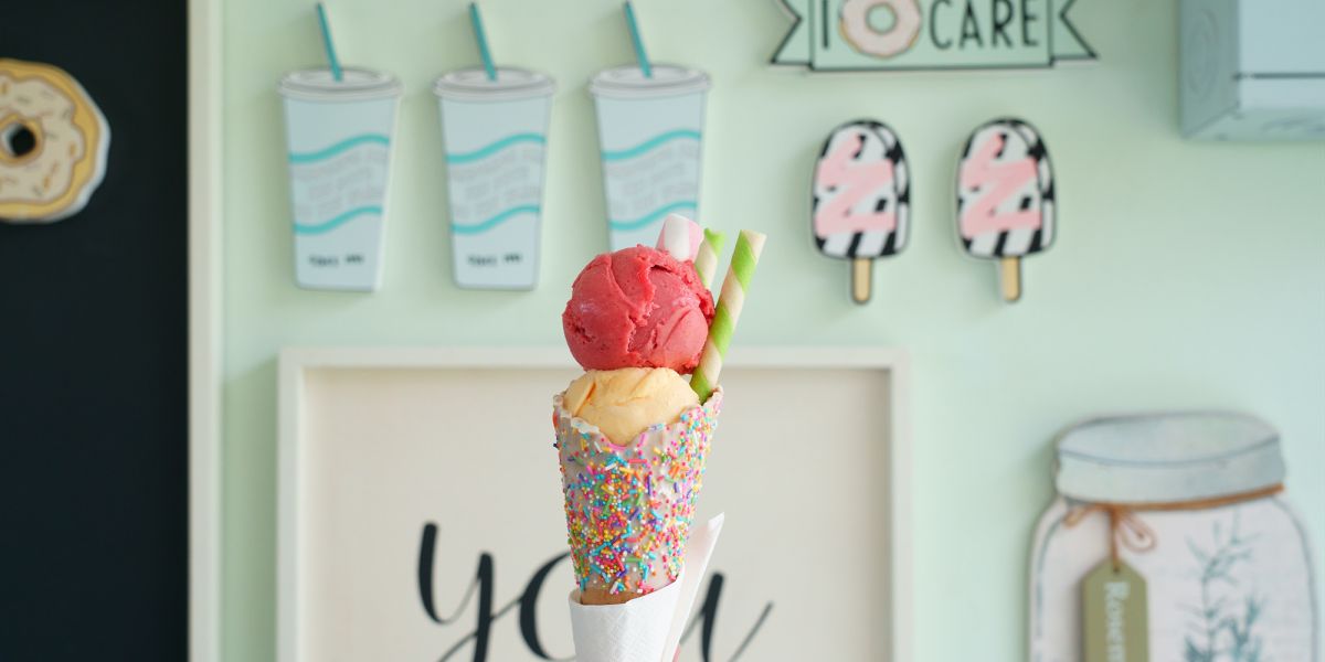 インスタ映えするカラフルなアイスクリーム