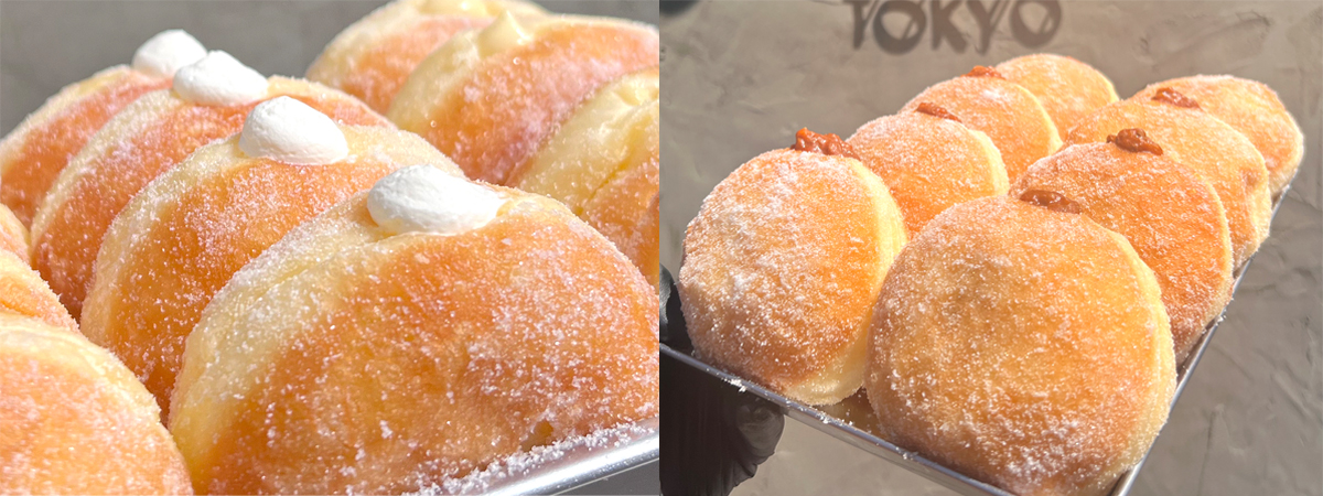 （写真左）「リッチクリームマラサダ」380円（写真右）「特性カレーマラサダ」380円