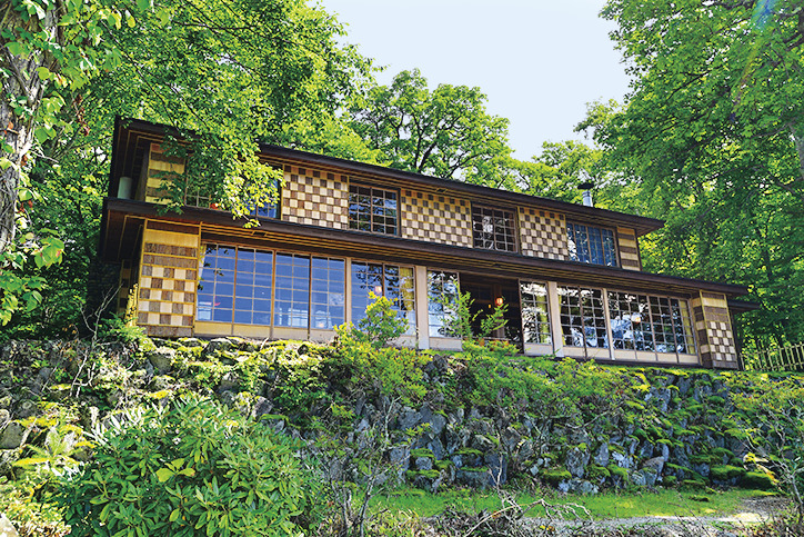 市松模様が印象的。国の登録 有形文化財