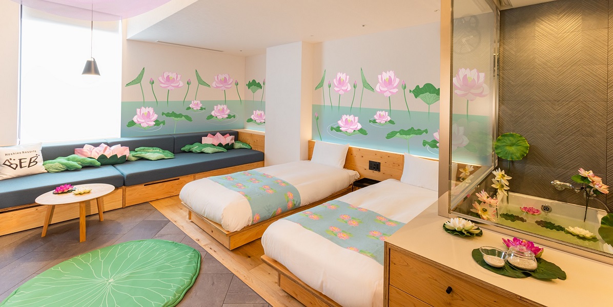 星野リゾート　BEB5土浦(べブ)の期間限定！映える「蓮ルーム」で蓮に沼る!?