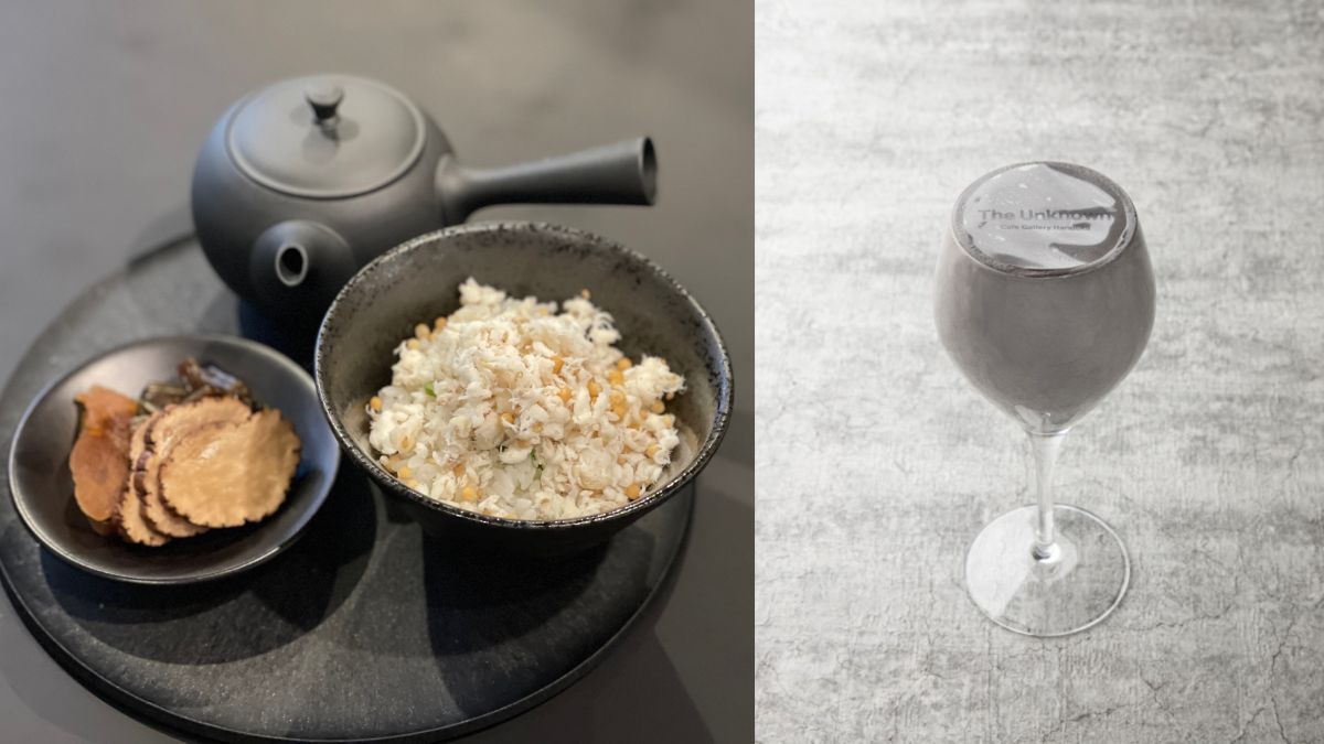 （左から）「鯛茶漬け」、「unknownパフェ」※パフェは通常時の画像です。コースではミニバージョンを提供しています