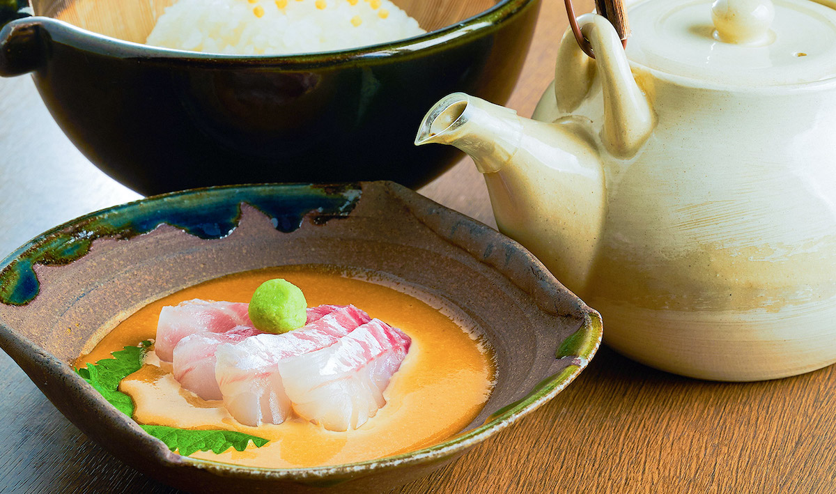 笠庵で味わえる「真鯛の鯛茶漬け」1600円はランチにオススメ