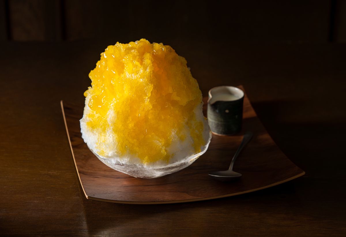 「芒果杏仁豆腐のかき氷」1300円　