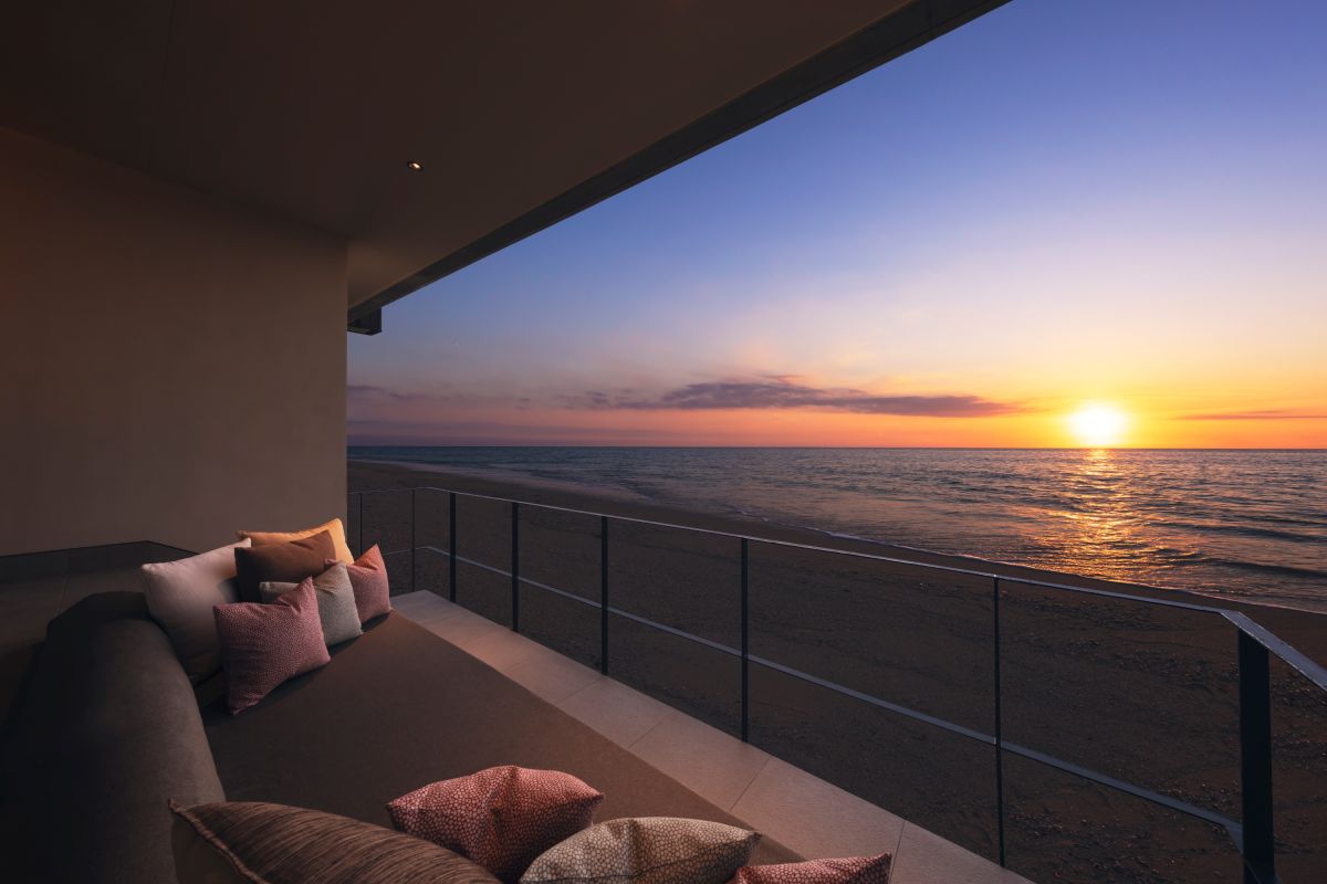 客室「ハル」のテラスリビング