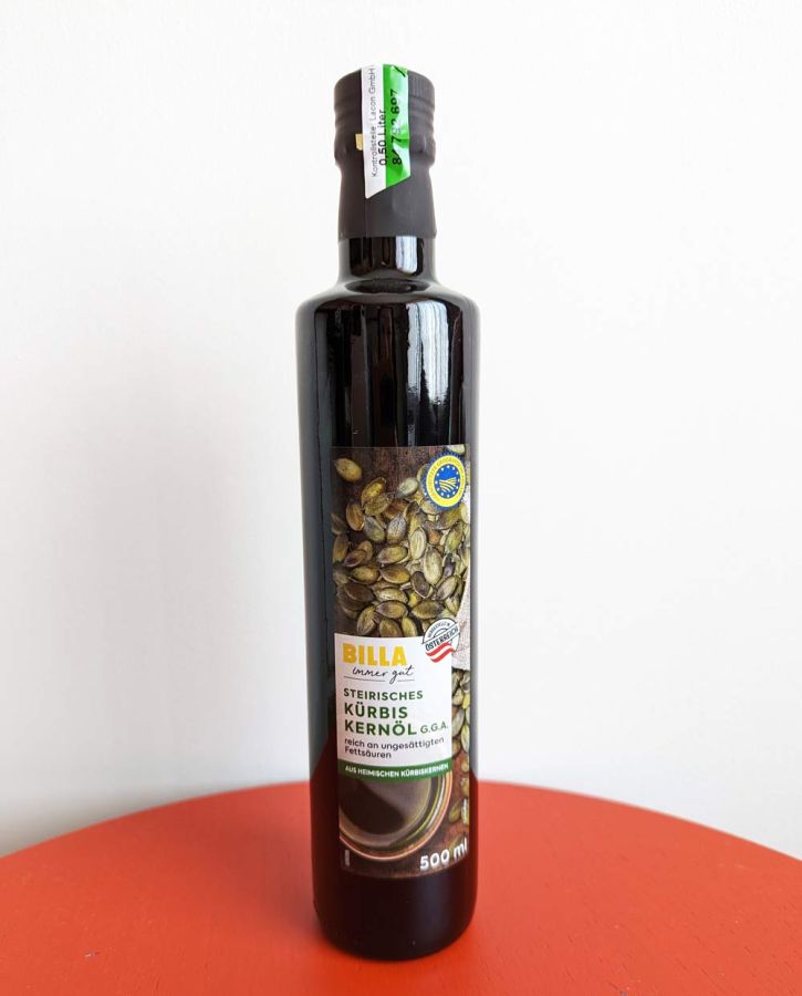 カボチャの種のオイル　€10.79