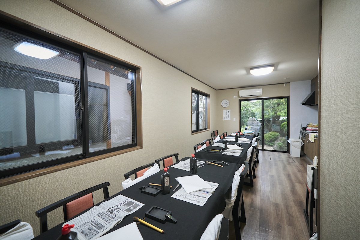 広尾五丁目のお寺の書道教室