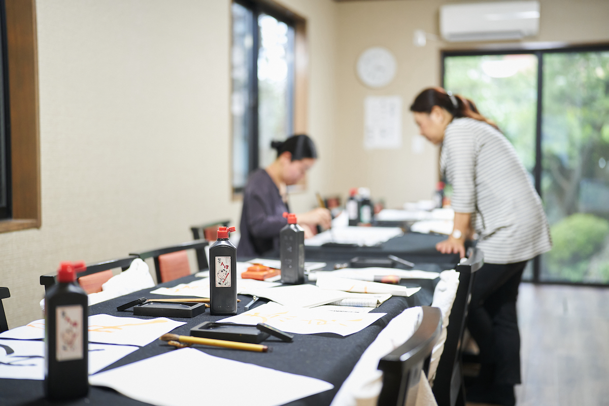 広尾五丁目のお寺の書道教室