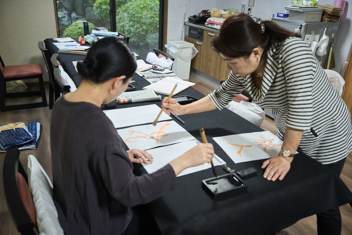 広尾五丁目のお寺の書道教室