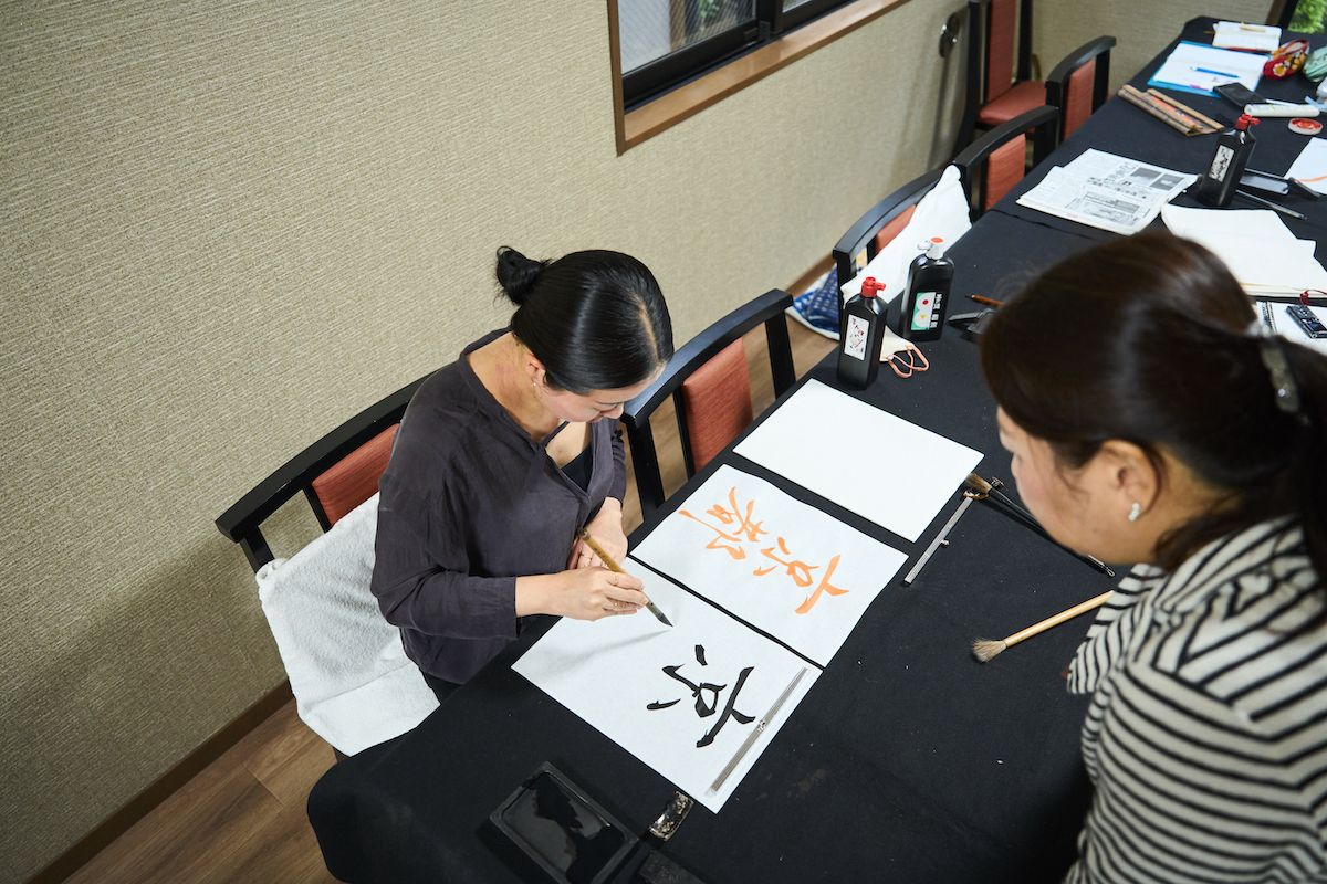 広尾五丁目のお寺の書道教室