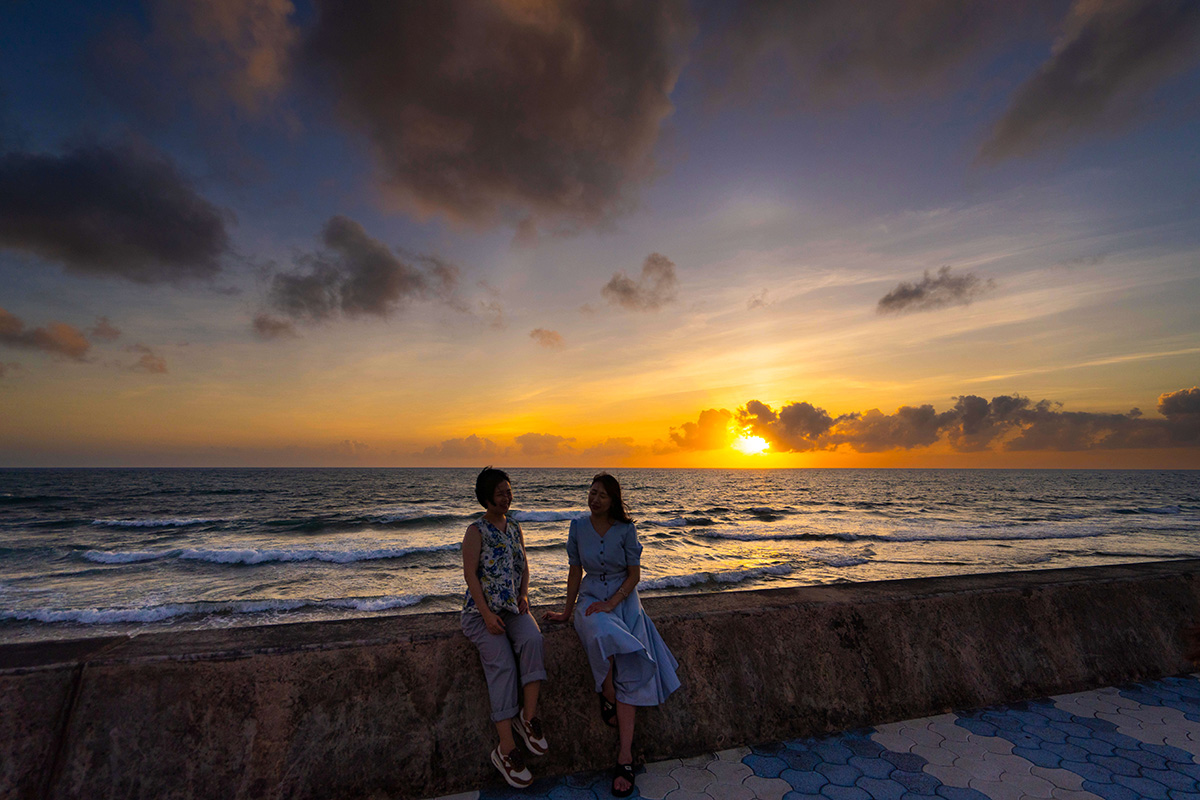 サンセットスポットとしても知られる宮城海岸