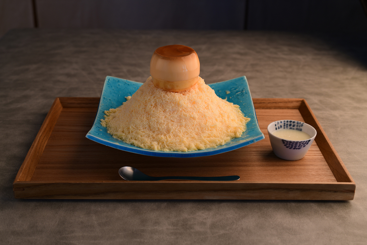 「ミルクセーキかき氷 プディング」Sサイズ950円、Lサイズ1350円