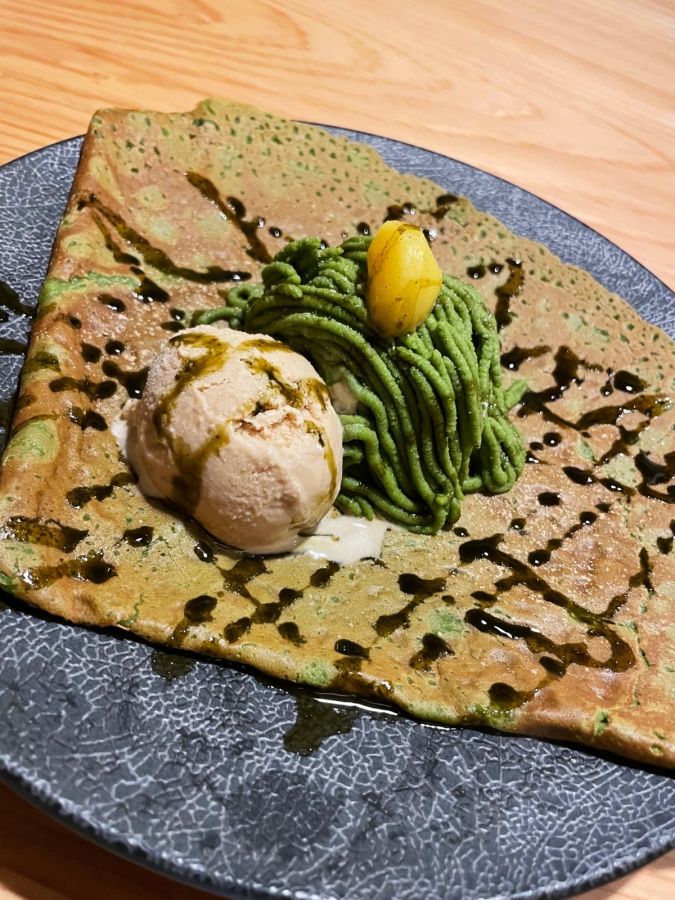 「抹茶モンブランクレープ」1500円