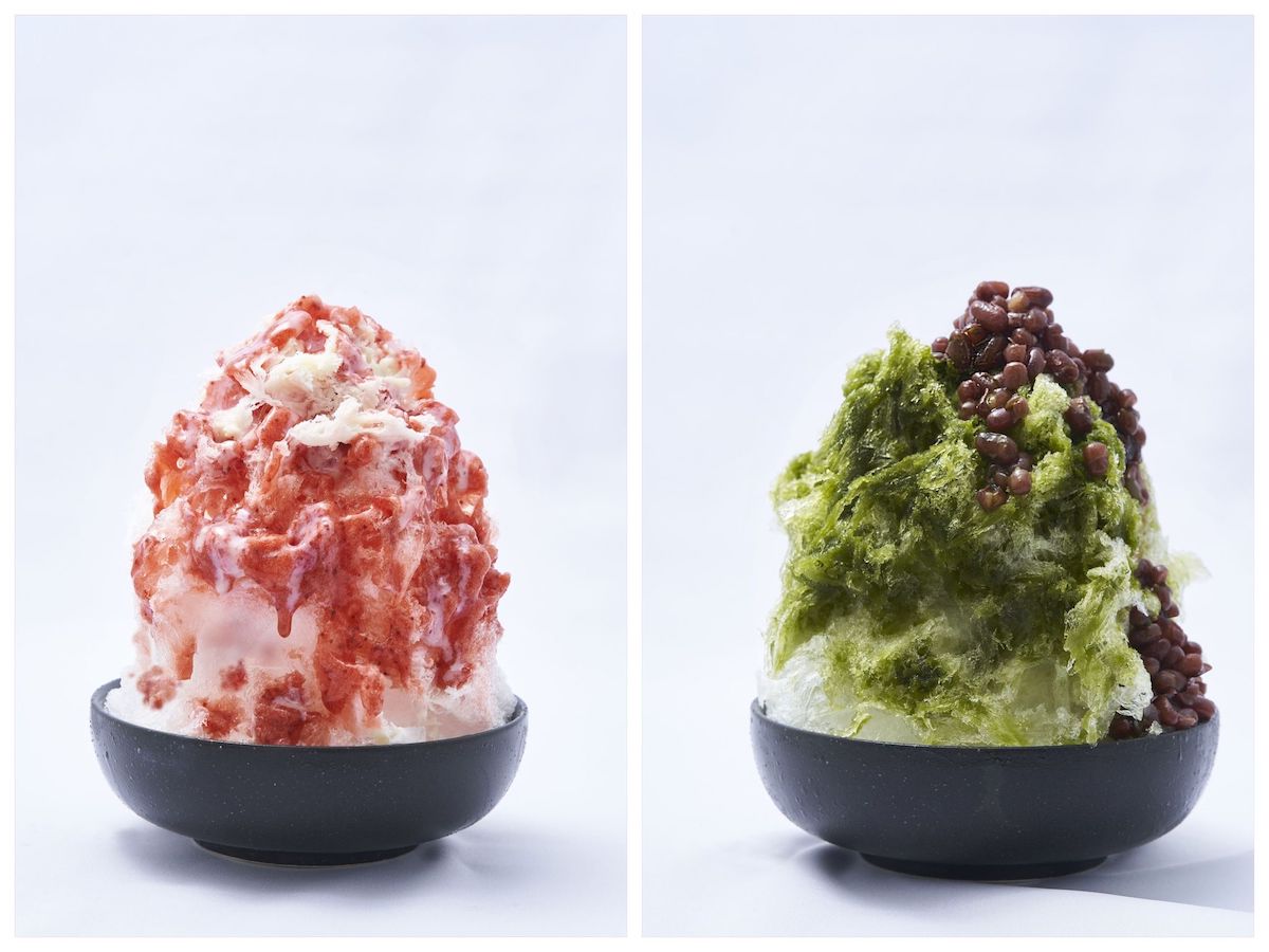 左から「苺ミルク」、「宇治金時」各1100円