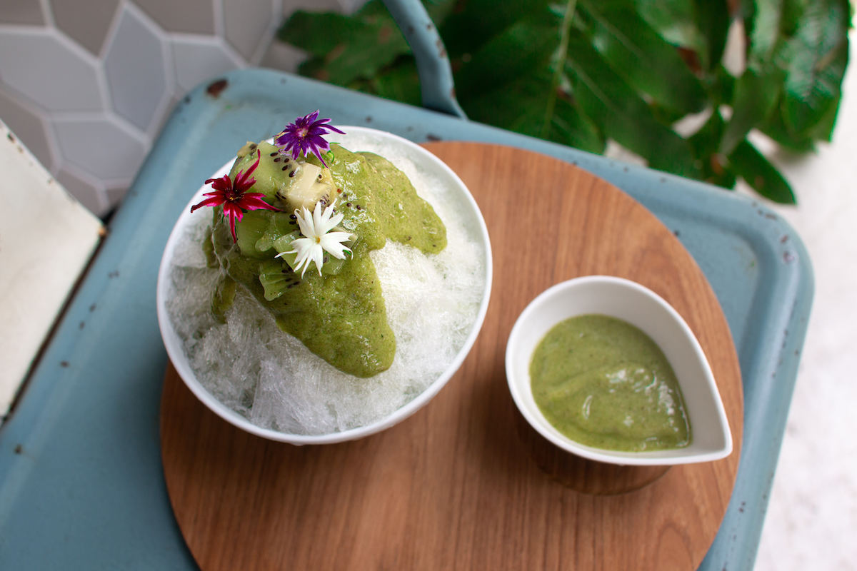 「キウイフルーツのヴィーガンかき氷」1210円