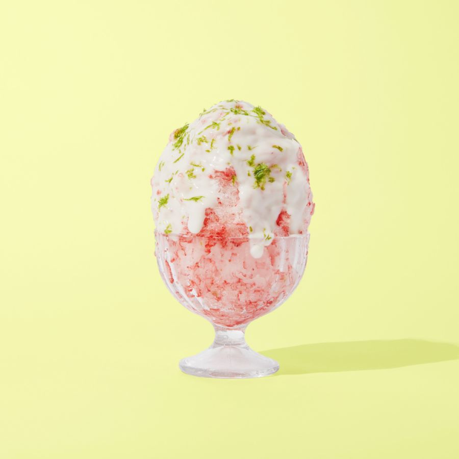 「ウかき氷」ヴィーガン（ココナッツライムソース＆甜菜糖シロップ）990円