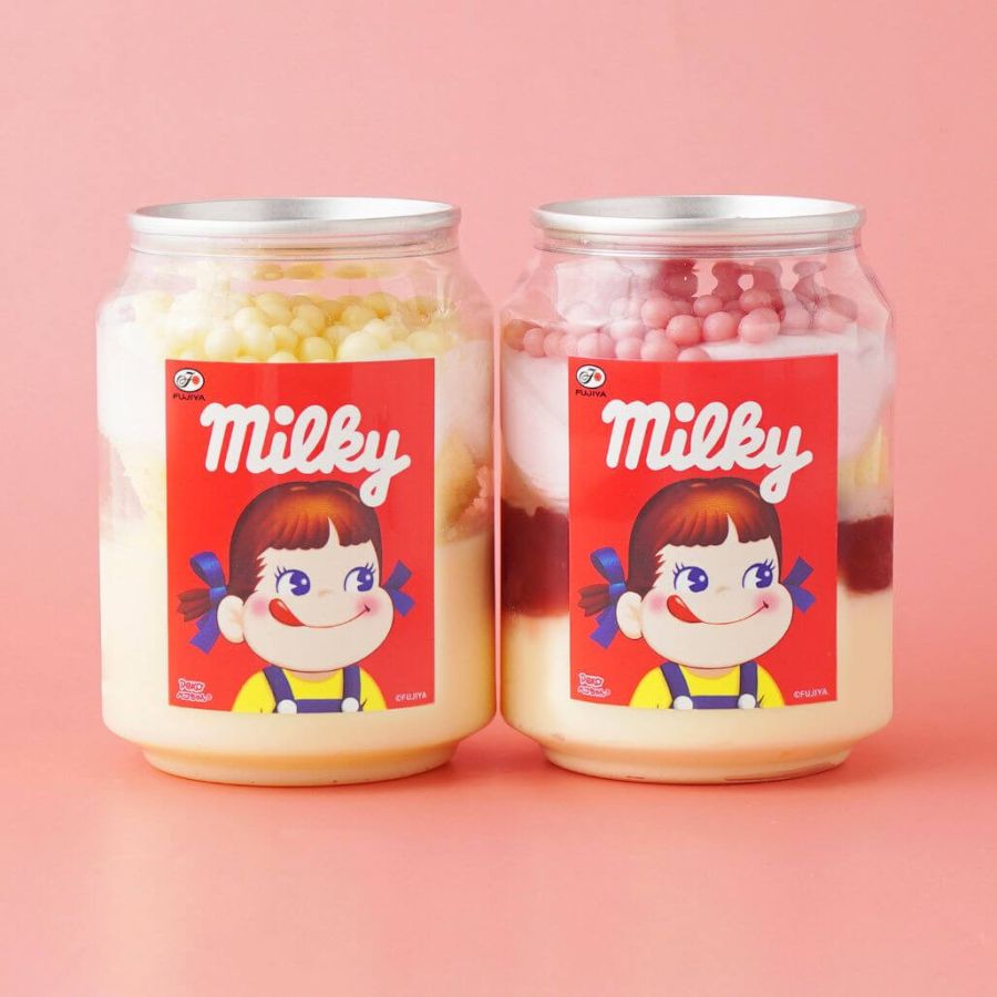 「スイーツ缶生ミルキー風ムース　ミルキー/ストロベリー」1080円