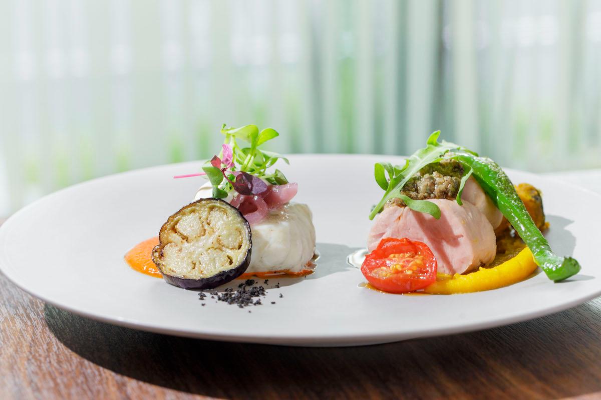 Wellness Lunch Courseのメインディッシュは魚と肉料理から選べる