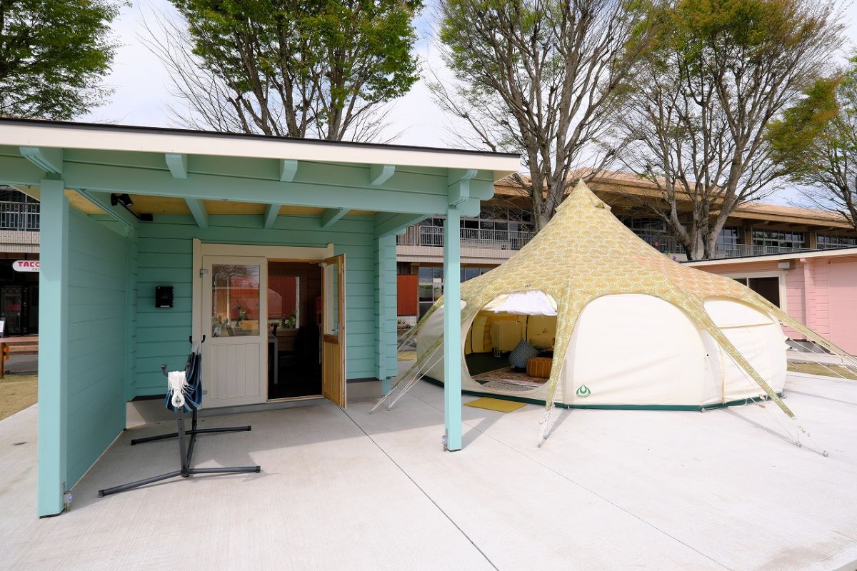 玉ねぎのようなかわいらしい形をしたコットン生地のカルパテント