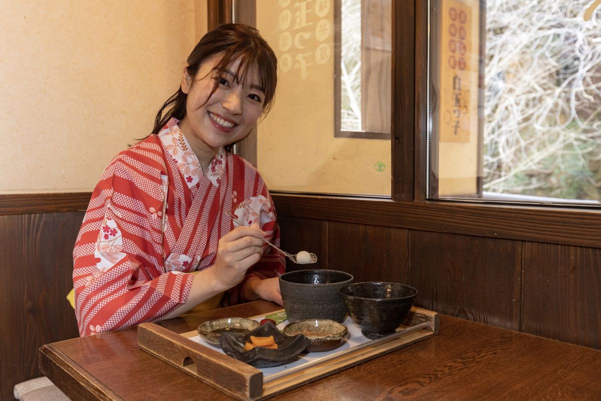 つるんとしたのど越しがクセになる、モチモチの白玉に感動!