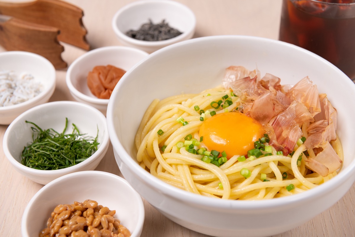 モーニング限定「釜玉パスタ」700円